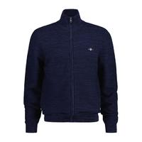 GANT/甘特春季男士拉链立领纯色毛针织开衫厚实保暖上衣外套 93-灰色 XL