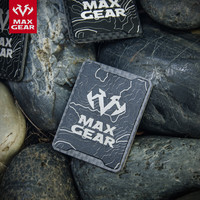 MAXGEAR 碳纤维贴章 等高线黑化士气章 铝合金激光肩章臂章魔术贴