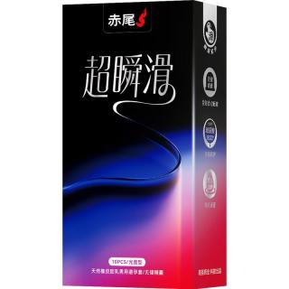 赤尾 超瞬滑 无储安全套 光面型 10只