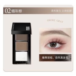 novo 三色立体眉粉塑形持久防水防汗不晕染眉笔修容眼线三合一新手