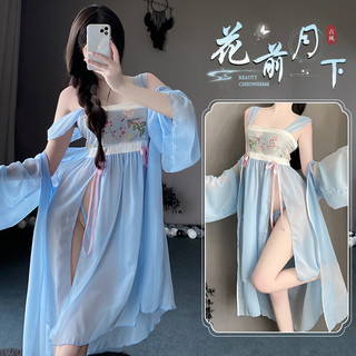 茵恋美情趣内衣女激情古风汉服战袍制服诱惑纯欲调情火辣性感睡衣 图片色 均码