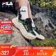 FILA 斐乐 儿童童鞋运动鞋2025秋季男女中大童儿童户外登山鞋子 黑/微白-BW 34