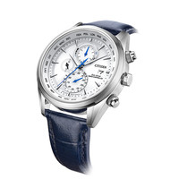 CITIZEN 西铁城 日韩表光动能万年历显示皮带运动物AT8260-18A