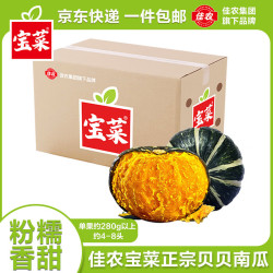 佳农 山东贝贝南瓜 4.5斤4-8头单果约280g+