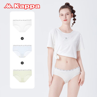 KAPPA卡帕内裤女3条装202540s棉质低腰3A抑菌平角女士内裤 混色12【提花棉KP4K06】 3条 XL