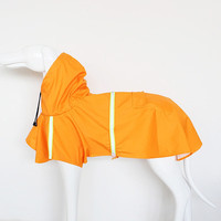 尛宝 宠物狗狗雨衣防水服中型大型犬金毛萨摩柴犬雨天衣服两脚防水雨披 橙色雨衣 5XL
