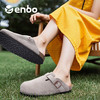 ENBO 勃肯鞋  复古牛皮拖鞋男女 灰色 42