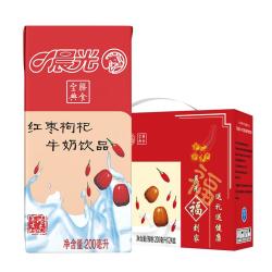 PURE MILK 红枣枸杞风味牛奶200ml*24盒 早餐奶 整箱礼盒装 生牛乳配料
