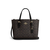COACH 蔻驰 Mollie系列女包奥莱经典老花托特包单肩斜挎手提包中号新年 奶茶色 C4250-IMNLJ