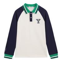 英氏（YEEHOO）儿童T恤长袖男童POLO衫秋季帅气学院风上衣秋装新款衣服中大童装 经典英伦学院-
