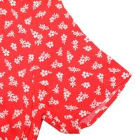 限尺码：& Other Stories H&M集团小清新气质印花舒适A字圆领短袖连衣中裙