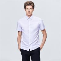 布克兄弟 Brooks Brothers男士夏纯棉修身免烫短袖正装衬衫