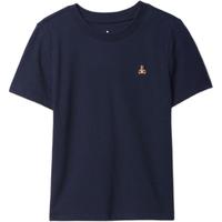 Gap男幼童2025夏季款小熊刺绣纯棉短袖T恤儿童装休闲上衣842521