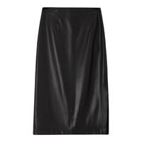 尚都比拉加绒保暖半身裙女冬季矮个子皮裙气质高级感开衩包臀裙