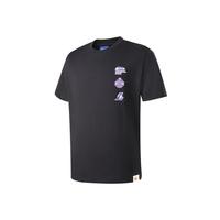 NBA球场生活系列夏季运动潮流休闲T恤 洛杉矶湖人/黑色 2XL