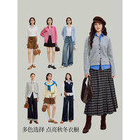 茵曼幸运如意通勤府绸衬衫2025秋季女装法式简约宽松长袖衬衣 浅黄色-18538229 （领口无纽扣） M