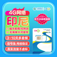 印度尼西亚流量卡中国移动CMLink高速上网旅游sim卡 7天1GB/天-高速+不限量