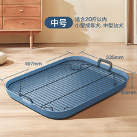 派可为 PAKEWAY 狗狗厕所中小型犬狗厕所防踩屎狗尿盆狗用狗砂盆宠物狗狗专用厕所 深海掠影中号-金属网格