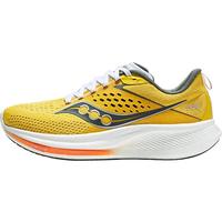 saucony/驭途17跑鞋男减震透气训练鞋跑步运动鞋子RIDE17 黄灰112 42.5 男