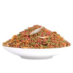 半紫半红 龟粮巴西龟乌龟草龟通用饲料上浮型颗粒日用粮虾干鱼干猪鼻龟龟食 六合一龟粮220ml桶装 中颗