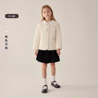 TEENIE WEENIE 小熊童装冬款女童小香风菱格纽扣棉服