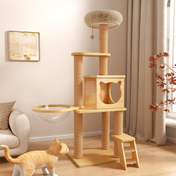 宠爱力 猫爬架大型猫窝猫架四季通用猫玩具剑麻猫抓板 142cm 4层 太空软窝款