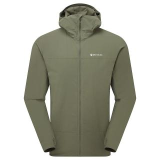 户外徒步：MONTANE TENACITY NANO系列超轻防风软壳 高弹耐磨防泼水皮肤软壳男 浅苔绿（连帽） 2XL