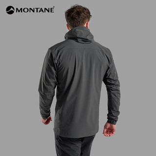 MONTANE盟泰恩TENACITY NANO系列超轻防风软壳 高弹耐磨防泼水皮肤软壳男 午夜灰（连帽） L