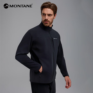 MONTANE盟泰恩CIMA XT系列男横绒连帽软壳外套 多功能蓄暖锁温防泼水夹克 男款立领（黑色） XXL