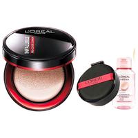 巴黎欧莱雅 L'OREAL PARIS欧莱雅(LOREAL)黑胖子气垫粉底霜女恒放溢彩持色哑光粉底液遮瑕控油持久肤色裸妆 #320正装+替换芯