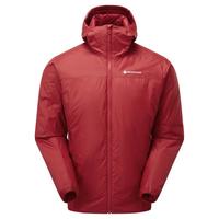 MONTANE盟泰恩RESPOND HOODIE户外运动棉服男 轻便耐用弹力保暖连帽外套 ACER RED 桃芯红 M