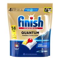 finish 洗碗块洗碗机洗涤剂多效合一洗碗凝珠洗碗球洗碗粉 亮碟量子洗碗凝珠柠檬味58颗