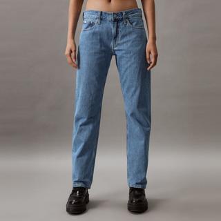Calvin Klein Calvin KleinCK Jeans春秋女士纯棉中蓝水洗复古低腰直筒牛仔裤J223698