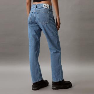 Calvin Klein Calvin KleinCK Jeans春秋女士纯棉中蓝水洗复古低腰直筒牛仔裤J223698