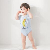 Cottonshop 棉店 6-36个月婴幼儿夏季短袖肩开包屁连体衣哈衣爬服香蕉鲸鱼系列