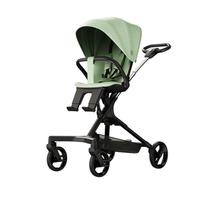 虎贝尔 稳稳车遛娃可折叠双向高景观可坐可躺婴儿推车溜娃 稳稳车 - 元气绿