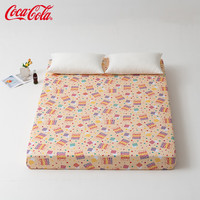 可口可乐 亲肤磨毛加厚床笠单件防脏被罩 繁花似锦 120*200cm