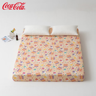 可口可乐 亲肤磨毛加厚床笠防脏被罩 繁花似锦 120*200cm （尺码可选）