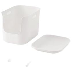 無印良品 MUJI 聚丙烯 附盖猫砂盆 宠物用品 猫厕所 PAH7CC3S 白色