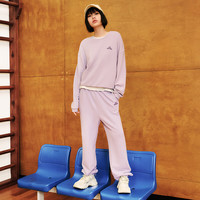 Gap女装字母logo长袖卫衣简约百搭女友T上衣640250 淡紫色 170/88A(L) 亚洲尺码