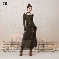 I'M ONE 氛围感女神方领连衣裙 2024春季