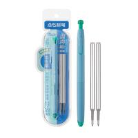 点石文具 DS深海舱潜艇双珠速干按动中性笔0.5子弹头黑笔考试刷题签字笔开学0144精品装【浅蓝杆】1笔2芯 【深海舱·潜艇】浅蓝杆1笔2芯