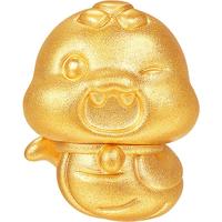 明牌珠宝黄金HAPPY十二生肖手串 硬金蛇年吉祥物AFP1055