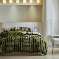 J.H.Longess 秋冬双面绒被套毯保暖被罩多用途拉链羊羔绒休闲盖毯被套 Wn-步步高军绿 被套毯200*230cm+枕套一对/三件套