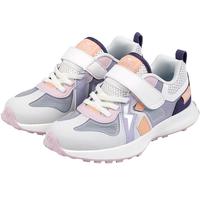 江博士学步鞋运动鞋春季男女童舒适休闲儿童鞋2B16A1025DW灰/紫30码 30 脚长约18.2-18.8