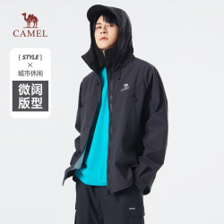骆驼 山海夹克2.0户外男女山系登山服2025防风防泼水外套男 幻影黑 男女同款 S
