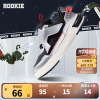 ROOKIE 小童鞋男童休闲板鞋秋冬机甲系列魔术贴易穿脱儿童运动鞋 黑/银 32