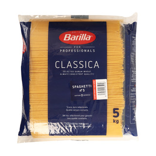 Barilla百味来5#传统意大利面5kg商用低脂直条意粉意面通心粉
