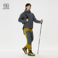 KOLON SPORT/可隆轻量羽绒服 男子冬多口袋防风防泼水透湿鹅绒夹克 LHDJ5SN009-DG 深绿色 3XL 190/108B