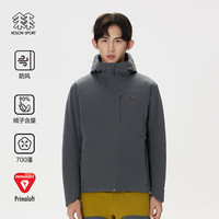 KOLON SPORT/可隆轻量羽绒服 男子冬多口袋防风防泼水透湿鹅绒夹克 LHDJ5SN009-DG 深绿色 2XL 185/104A